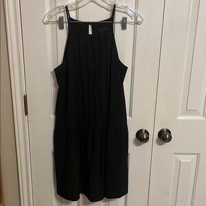 Black Halter Mini Sundress for Night Out